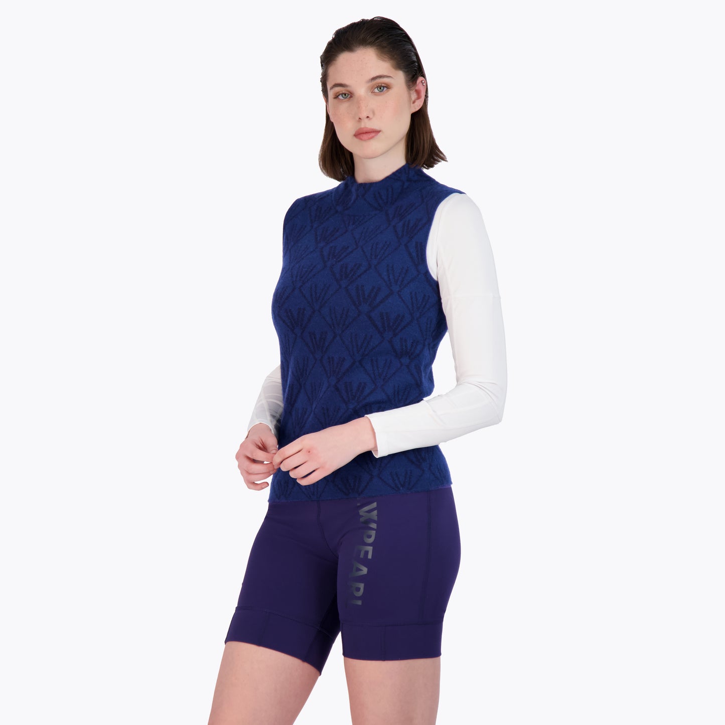 Sleeveless "LW" Monogram Turtleneck