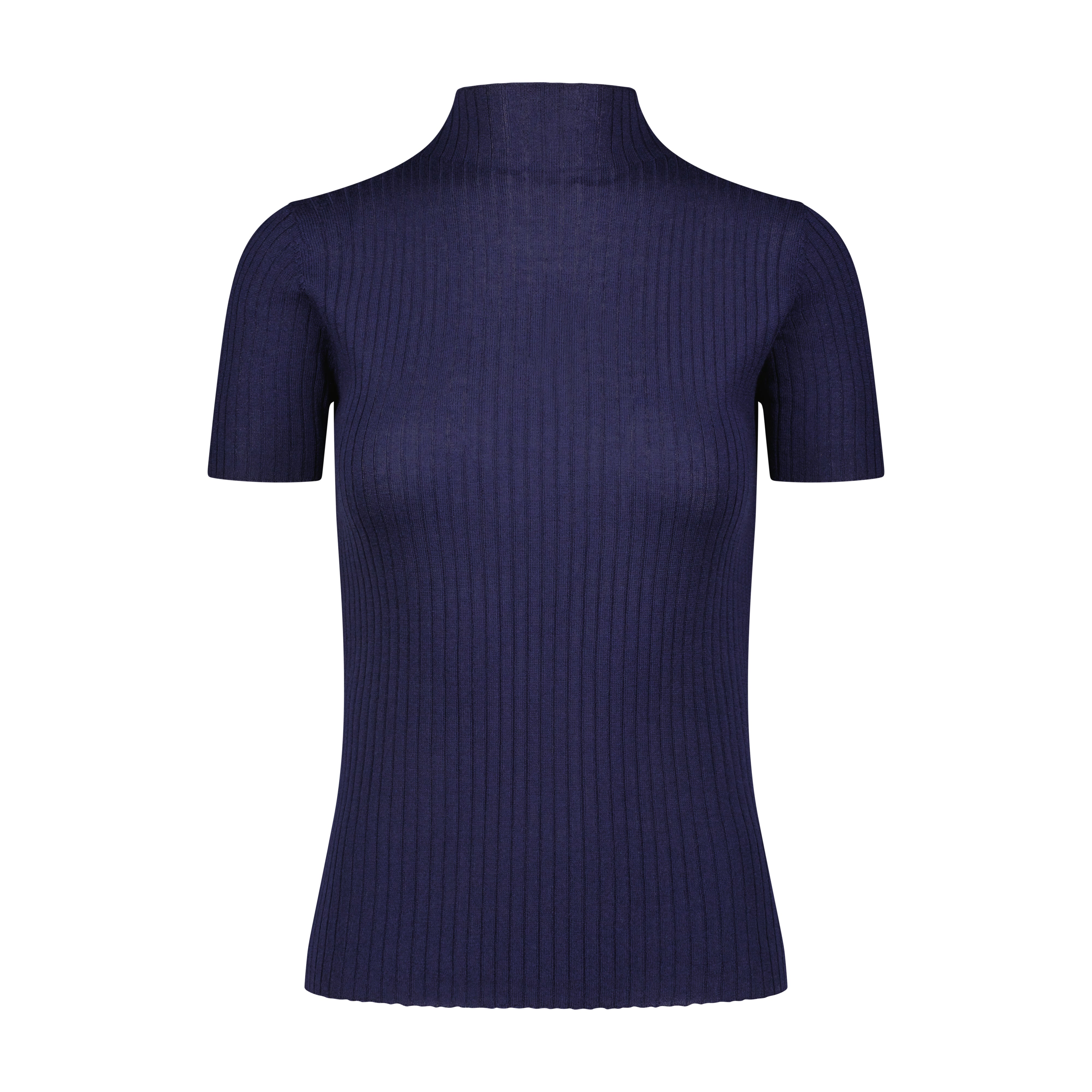 Navy short 2025 sleeve turtleneck